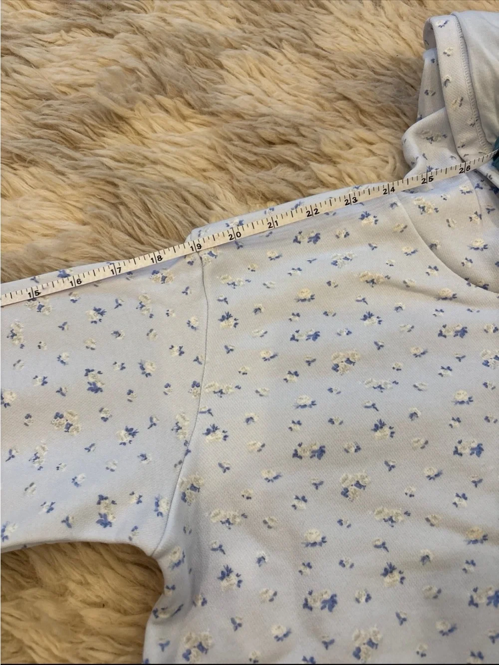New - LoveShackFancy x Target Blue French Terry Hooded Sweatshirt Girls XL